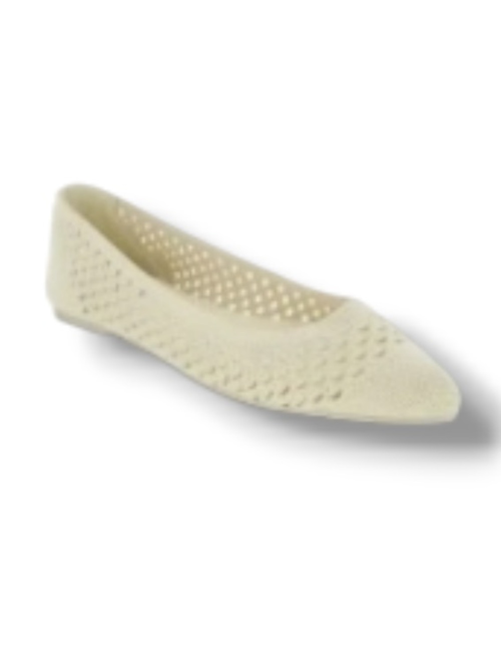 MIA Women's Lovi Flats Bone Cream Woven Knit Pointed-Toe Ballet Summer Shoes